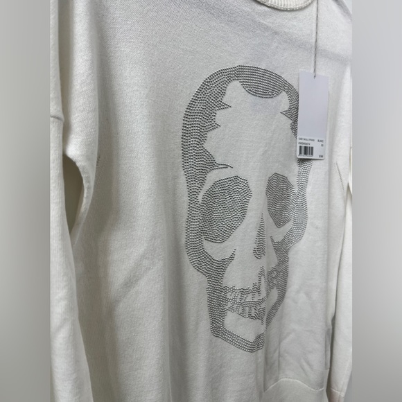 Nwt! ZADIG & VOLTAIRE GABY SKULL LONG SLEEVE TOP - Picture 2 of 6